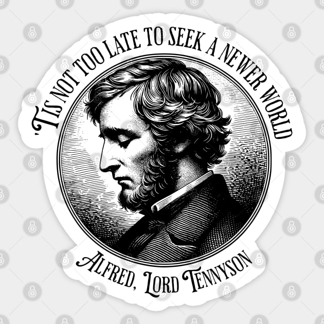 Alfred Tennyson Sticker by From the House On Joy Street